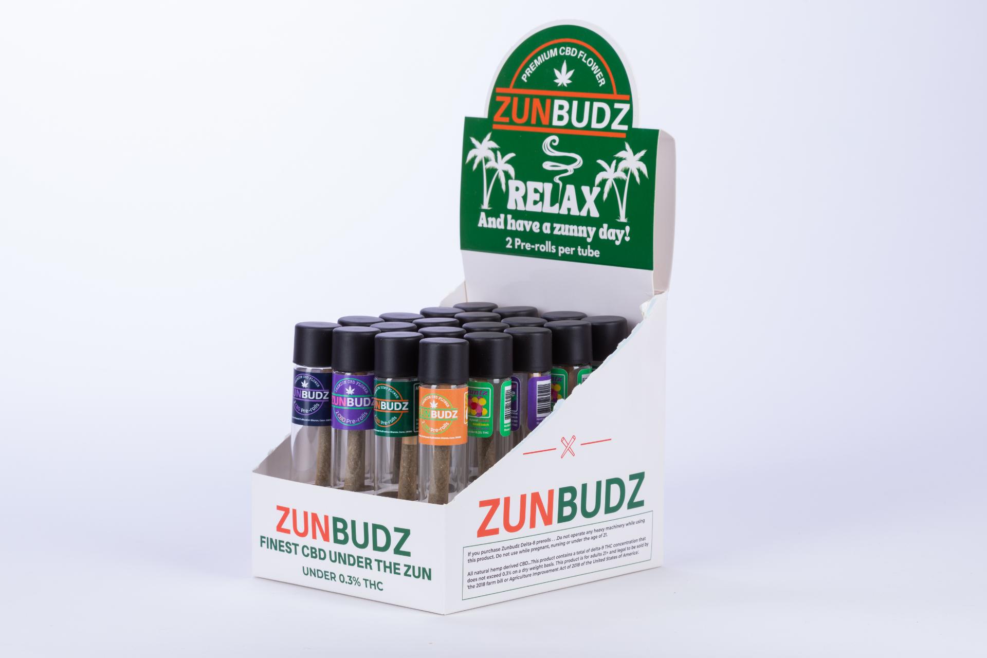 ZunBudz wholesale mixed pre roll box 20 piece 2 pre rolls in each